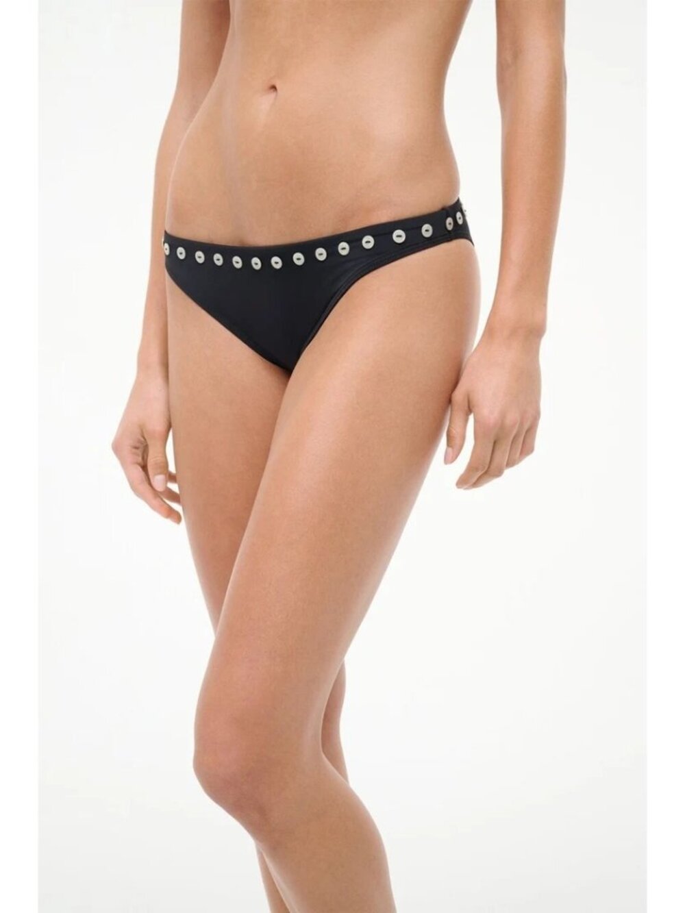 NWT Staud Gemma Bikini Bottom Black Size Medium